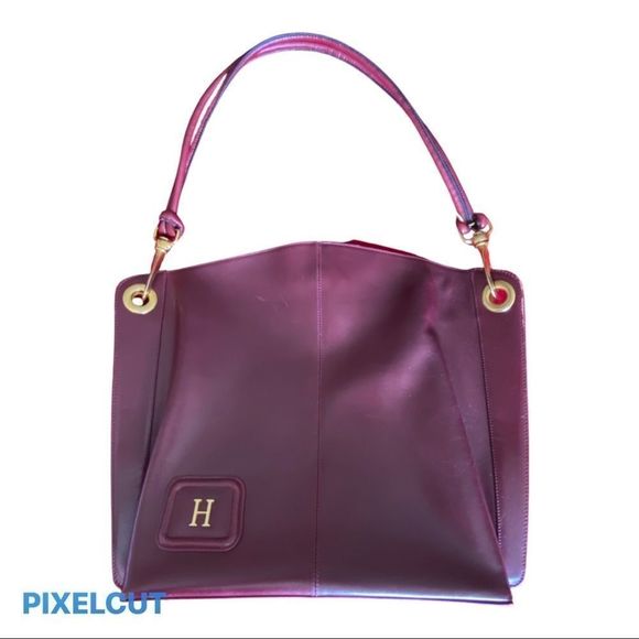 All leather cherry red vintage bag